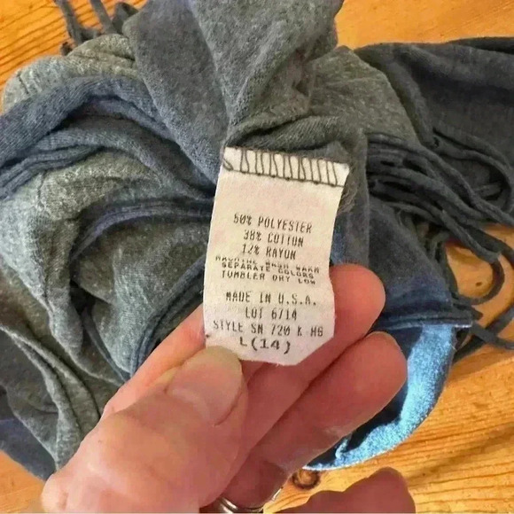 So Nikki All American clothing Co. Long sleeve fringe top girl ombré L(14) - Picture 7 of 7